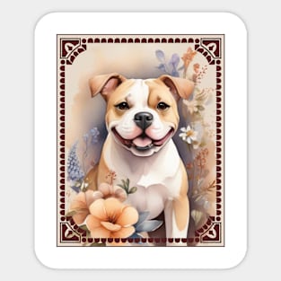 Watercolor American-Bulldog Sticker